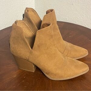 Sun + Stone Camel Ankle Booties